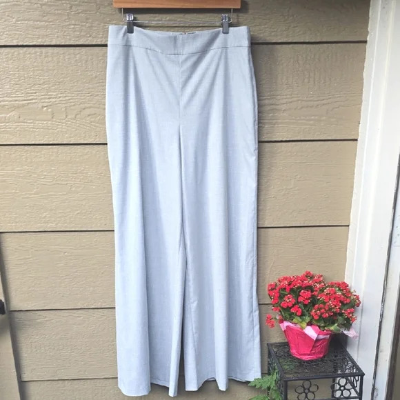 BCBGMaxAzria Gray Wide Leg pants New L large - Picture 5 of 13